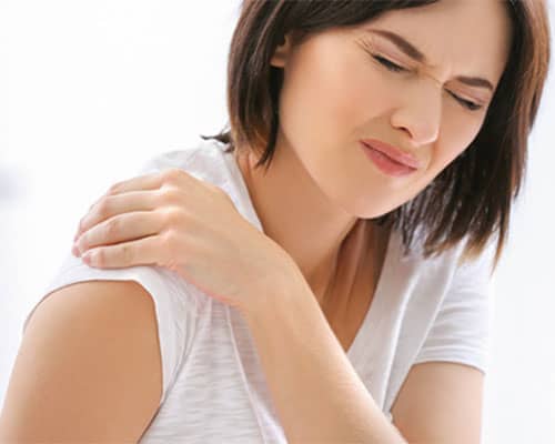 Patient with shoulder pain